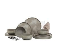FLAMEFIELD NON-SLIP BOHO DREAM 12Ensemble de plusieurs pièces en mélamine - Vaisselle artistique d'extérieur, stable et incassable, résistant à la chaleur pour les repas aventureux.