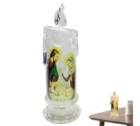Flameless Candles Lights - Remote Controlled Church Lantern, Decorative Faith-Based Light Fixture, Multicolor Holy Spirit Inspired Illumination | for Dining Room Altar Shrine Meditation Corner