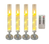 Flameless LED Candles - Real Wax Pillar | 3D Moving Wick Flickering Flame, Remote Controlled With 24-Hour Timer, Warm, Set Of 5 Different Sizes; Perfect For Fireplaces, Mantels, And Wedding