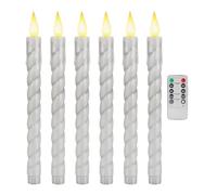Flameless Window Candles - 6 Piece LED Flicker Lights With 3D Wick Effect, Warm Glow Decorative Lighting For Weddings, Events & Indoor Spaces | Electric Candle Set Table Centerpieces, Home Decoration,