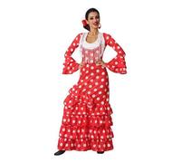 Flamenca Costume Rouge Avec Big Dots Femmes (Taille M-L) Rouge