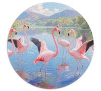 Flamenco 1000 Pièces Faune Sauvage Puzzle Circulaire Jeu Éduchatif Défi De l'art De La DécoRation Moderne Adultes Enfants 1000pcs (67.5x67.5cm)