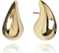 Flamenco Mystique Boucles d'oreilles à vis en acier inoxydable plaqué or 2,7 cm, KAPKY KST3179