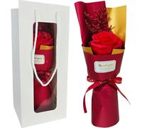 Flamenco Mystique Bouquet de roses de savon parfumées dans une boîte décorative avec des fleurs séchées BUK11CZE