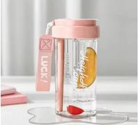 Flamenco Mystique Láhev na vodu s košíčkem a brčkem 600 ml Simple BD32R
