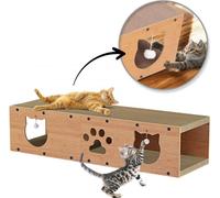 Flamenco Mystique Maison pour chat - boîte, lit, griffoir avec jouet - 100 x 29 x 30 cm KOT20