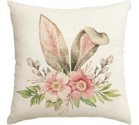 Flamenco Mystique Taie d'oreiller en lin 45 x 45 cm motif printanier POD224