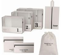Flamenco Mystique Travel Set of 7 Cosmetic Bags and Organizers for Efficient Storage KS142K