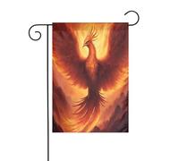 FlamePhoenixRise Drapeau de jardin personnalisable - Design personnalisé unique pour décoration extérieure, décoration parfaite de Noël et d'hiver, matériau polyester durable, s'adapte à n'importe