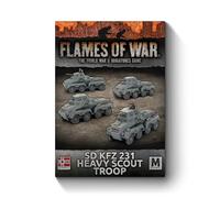 Flames of War German SD KFZ 231 Heavy Scout Troop (Mid War, 4 figurines, GBX113)