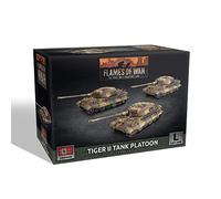 Flames of War Tiger II Platoon Lot de 3 réservoirs et feuilles d'autocollants Tiger II 8,8 cm