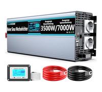 FLAMEZUM 3500w Convertisseur 24v 220v Pur Sinus Transformateur de Tension -avec Télécommande & 2 AC Prises Francaise de Courant & 3.4A Port USB -pour Voiture,Camion,RV,Voyage