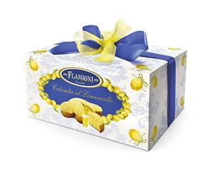 FLAMIGNI Colomba de Pâques Fourrée de Crème de Limoncello 950 g, Dessert Artisanal Doux et Délicate, Enrobée de Chocolat Blanc, sans Bonbons ni Amandes, Made in Italy