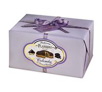 FLAMIGNI Colomba de Pâques Rempli de Crème au Chocolat Noir 950g, Dessert Artisanal, Recouvert de Chocolat Noir Extra pur et de Grains de Chocolat Noir, Made in Italy