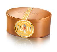 FLAMIGNI Colomba Pasquale à la crème Bellini 950 g, recouvert de chocolat blanc, de grains de sucre et de pêches, sans agrumes confits, sans glaçage et sans amandes, fabriqué en Italie