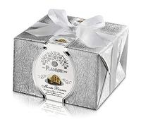 FLAMIGNI, Panettone Artisanal Italien Farci Mont Blanc à la Crème de Marrons et Morceaux de Marrons Glacés, Glacé au Chocolat Blanc et Meringues Croquantes, Coffret Spécial Noël, 950 gr