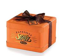 FLAMIGNI, panettone artisanal italien fourré à la crème pâtissière Spritz glacé au chocolat noir et aux grains de sucre, coffret cadeau spécial Noël en boîte, 950 gr