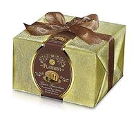 FLAMIGNI, Panettone Artisanal Italien Fourré de Gran Gianduia à la Crème Gourmande de Gianduia Glacé au Chocolat Extra Noir et aux Grains de Noisette Croquants, Coffret Spécial Noël, 950 gr