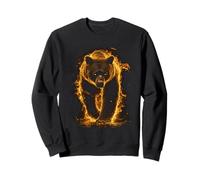 Flaming Bear Fierce Fire Wild Animal Spirit Power pour Sweatshirt