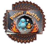 Flaming Friends : Pullier Mottes Adventure Affirmation Van - Lettrage autocollant couverture amovible en vinyle (8 x 12 cm)