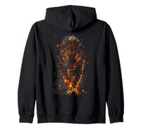 Flaming Jaguar Fierce Leopard Wild Fire Animal Spirit Art Sweat à Capuche