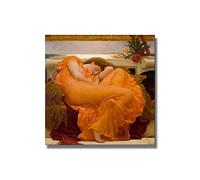 Flaming June par Frederic Leighton Cavans - Affiche et impressions - Décoration murale pour salon - 70 x 70 cm - Avec cadre