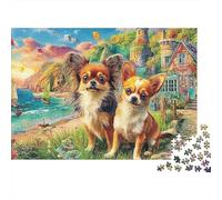 Flaming Tigre Puzzle pour Adultes Fun 500 Piece De Belles Images Jeu Intellectuel, Anti-Stress, Jeu Éduchatif, Décoration Maison, Premium & Durable (500pcs (52x38cm))