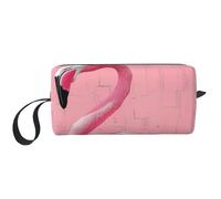 Flamingo 1 Trousse de maquillage de voyage imprimée Portable Trousse de maquillage Trousse de toilette Organisateur de sac à main pour femme, blanc, Taille unique, Trousse de maquillage