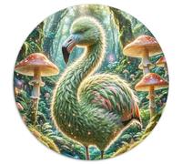 Flamingo 1000 Pièces Puzzle Convient Aux Adultes Et Aux EnfantsJeu Puzzle Circulaire Décoration Moderne DIY Créatif Jeux De Défi Uniques (67.5x67.5cm)