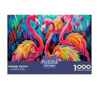 Flamingo 1000 Pièces Puzzle pour Adultes Jeux De Défi Familial Divertissement Apaisant Cultiver l'esprit D'équipe Cadeaux pour Adultes 38x26cm/1000pcs