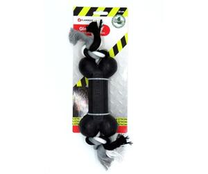 FLAMINGO 518081 Rubber Gladiator Dumbbell + Rope 18 cm Black