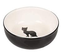 Flamingo 560691 Nala Cat Bowl Ceramic 310 ML 13 cm Black/White