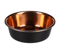 Flamingo Aliments & Ecuelle Ezra Rond Noir/Cuivre pour Chiens, Antidérapant