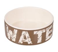 Flamingo Aliments & Ecuelle Kyra Céramique Taupe/Blanc pour Chiens