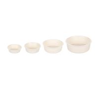 Flamingo Aliments & Ecuelle Ligna Rond Blanc Acier Inox pour Chiens Antidérapant