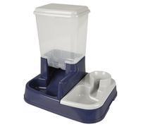 Flamingo Aliments Et Distributeur D'Eau Duo Max Bleu 34x27x36cm pour Compagnie