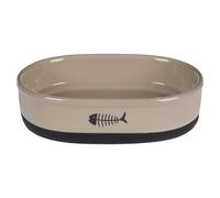 Flamingo Chats Aliments Et Ecuelle Auri Ovale Taupe , Neuf