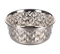 Flamingo Aliments Et Ecuelle Diami Rond Argent Acier Inox Avec Antidérapant