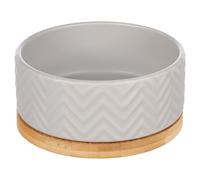 Flamingo Aliments Et Ecuelle Gris pour Chiens Céramique Avec Bambou Support