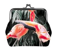 Flamingo Animal Porte-Monnaie Vintage Pochette Boucle Pochette Kiss-Lock Changement Sac à Main Fermoir Fermeture Portefeuilles pour Femmes Fille