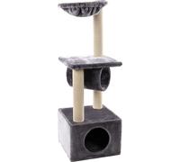 Flamingo Arbre À Chat Bea - Gris Et Anthracite - 32x32x40,5 Cm - La Plus Grande Sélection De Griffoirs De Qualité Supérieure Avec Griffoirs En Sisal Et Plateforme