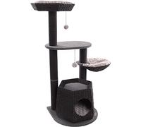 Flamingo Arbre à Chat Berliot - Noir - 90x65x118 cm - La Plus Grande Sélection de Griffoirs de Qualité Supérieure avec Plateformes et Cachettes