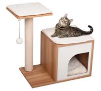 FLAMINGO Arbre à chat Fred Blanc et marron M 62,5x43x60 cm Multicolore