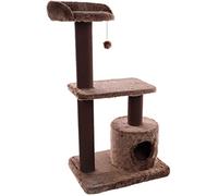Flamingo Arbre à Chat Hathi - Brun - 78x49,5x121 cm - La Plus Grande Sélection de Griffoirs de Qualité Supérieure avec Plateformes, Cachettes et Griffoirs en Sisal