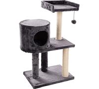 Flamingo Arbre à Chat Sonal - Gris - 62x39x80 cm - La Plus Grande Sélection de Griffoirs de Qualité Supérieure avec Plateformes, Sisal et Cachette