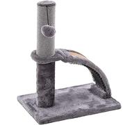 Flamingo Arbre à Chat Tessa - Gris, Foncé et Naturel - 35x25x43,5 cm - La Plus Grande Sélection de Griffoirs de Qualité Supérieure avec Sisal et Zone Compacte