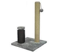 Flamingo Arbre à Gratter Avec Brosse pour Chats - Gris/Beige , 39x39x60,5 CM