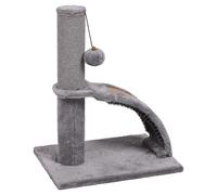 Flamingo Arbre à Chat Tessa - Gris, Foncé et Naturel - 35x25x43,5 cm - La Plus Grande Sélection de Griffoirs de Qualité Supérieure avec Sisal et Zone Compacte
