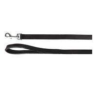 Flamingo - Arizona Black Leather Dog Leash. Size 130 cm x 20 mm. - FL-520064