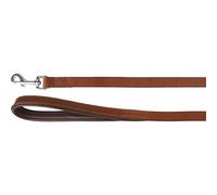 Flamingo - Arizona Brown Leather Dog Leash. Size 130 cm x 20 mm. - FL-520066